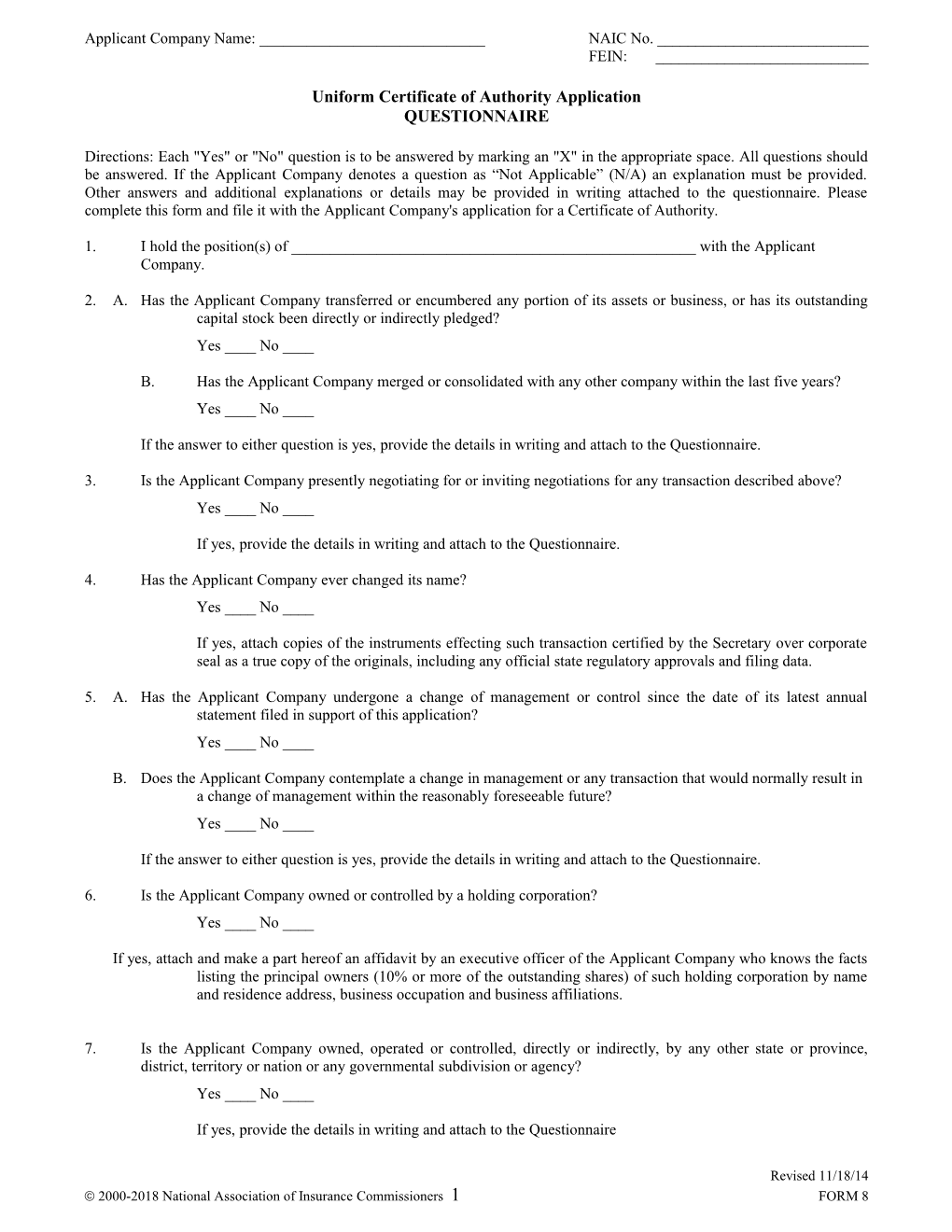 UCAA Primary and Expansion Application Form 8