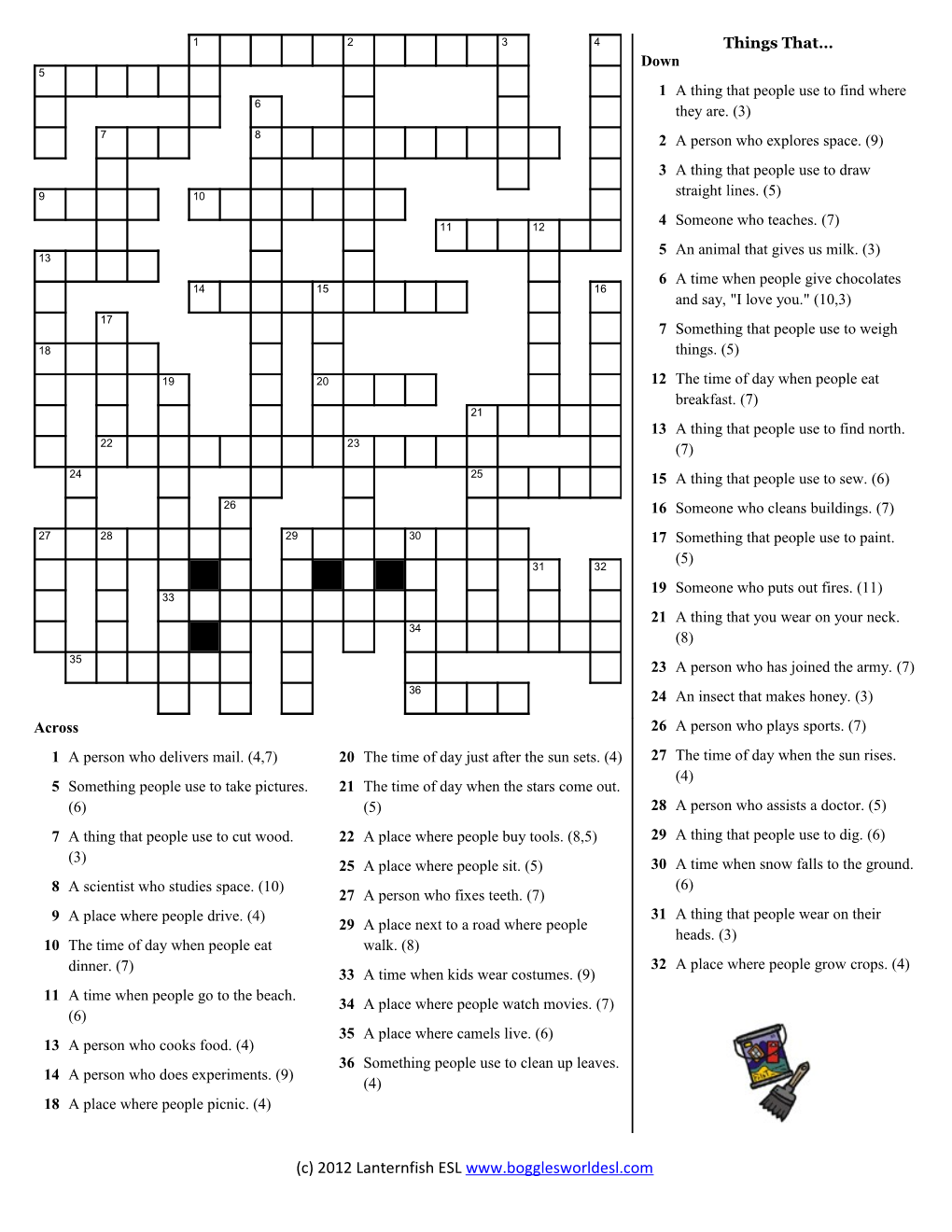 Relative Clauses Crossword