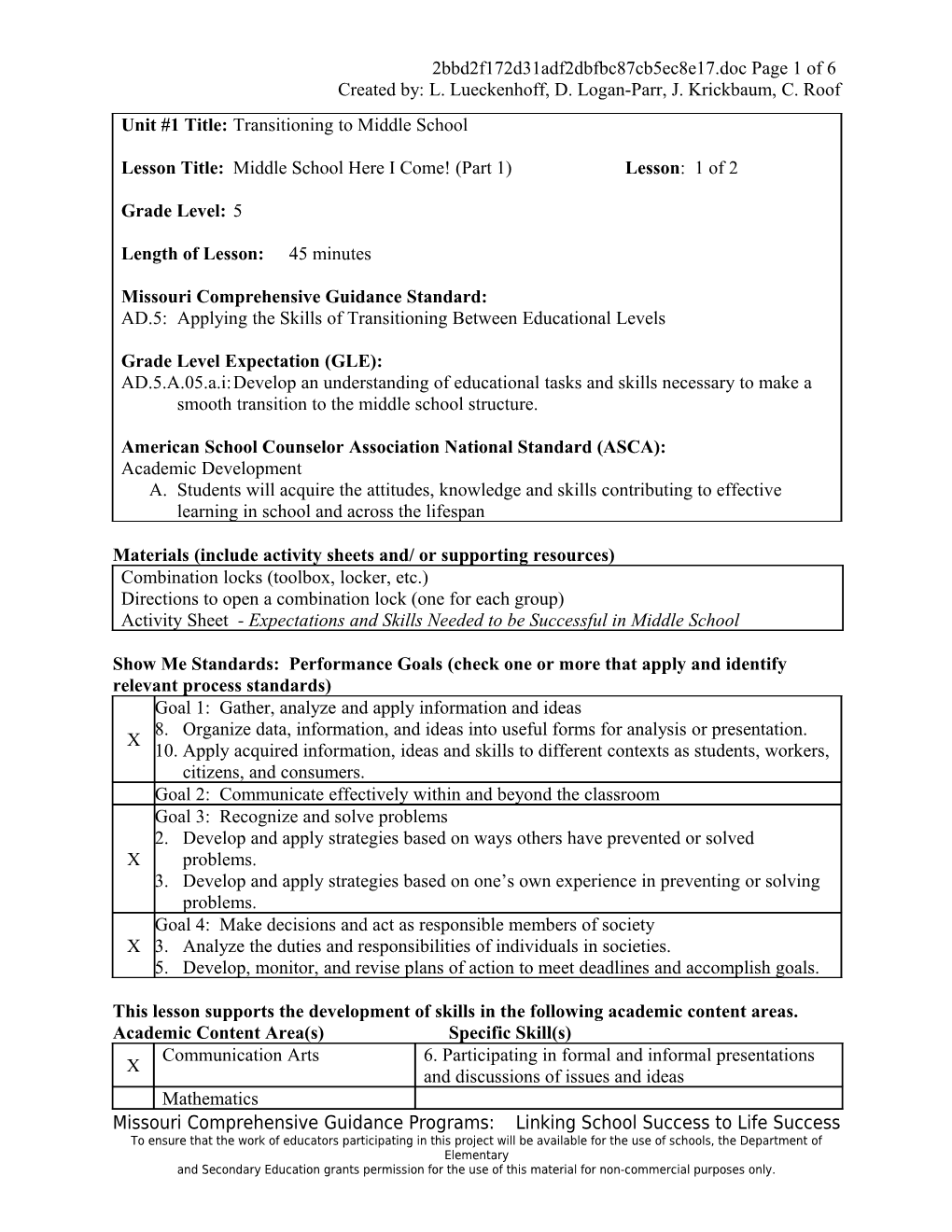 Materials (Include Activity Sheets And/ Or Supporting Resources) s20