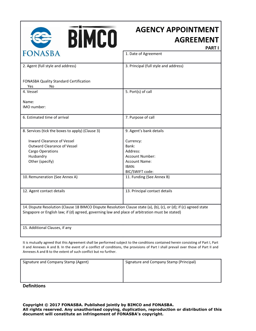 BIMCO ISCO OSRES Contract