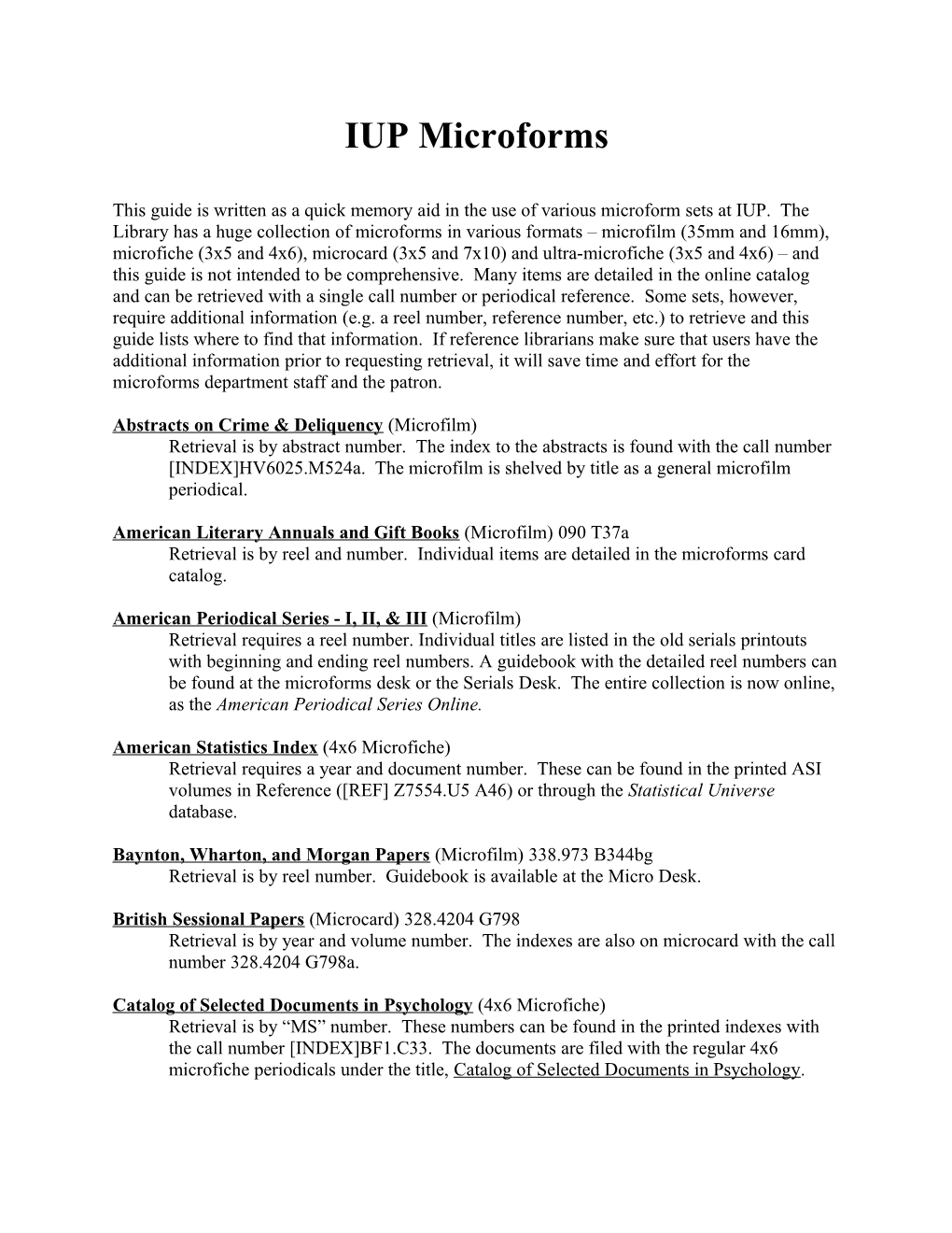 American Periodical Series - I, II, & III (Microfilm)