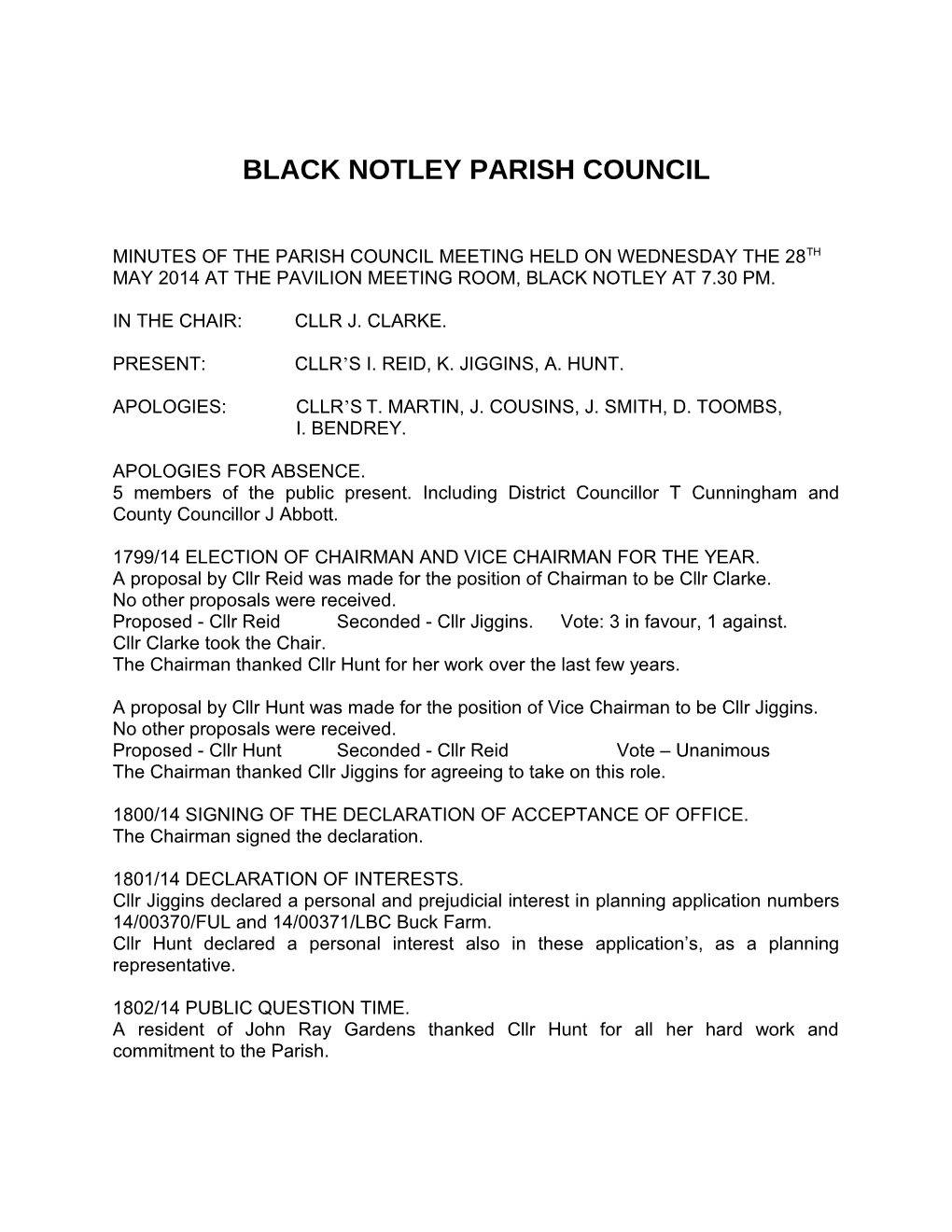 Black Notley Parish Council