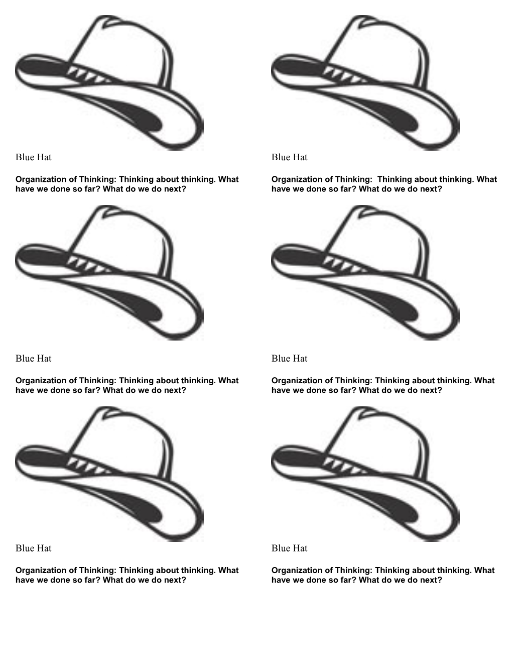 Organization of Thinking: Thinking About Thinking. What Have We Done So Far? What Do We