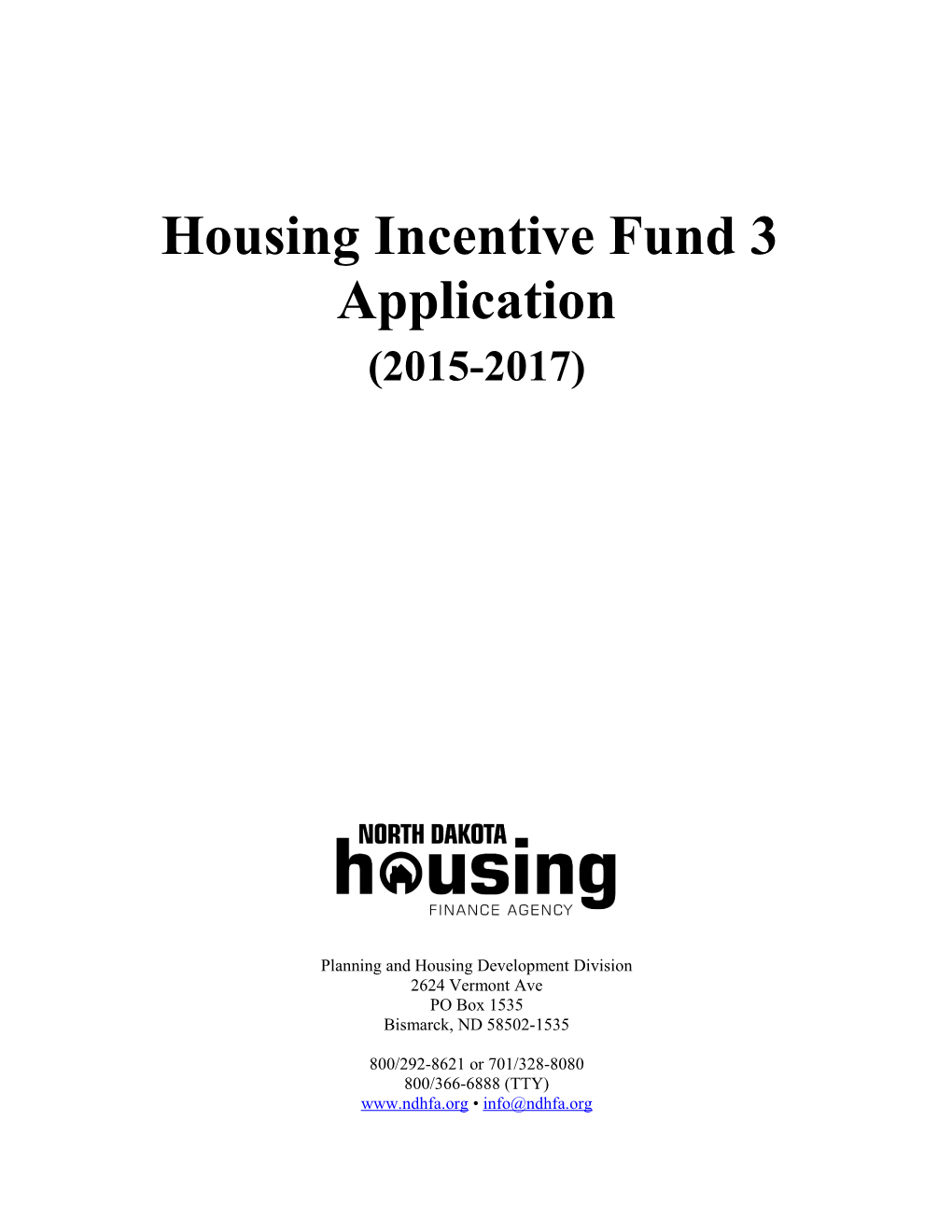 2011-12 Housing Incentive Fund Application