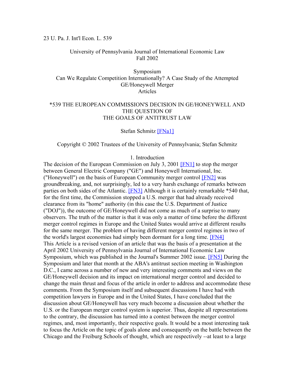 University of Pennsylvania Journal of International Economic Law