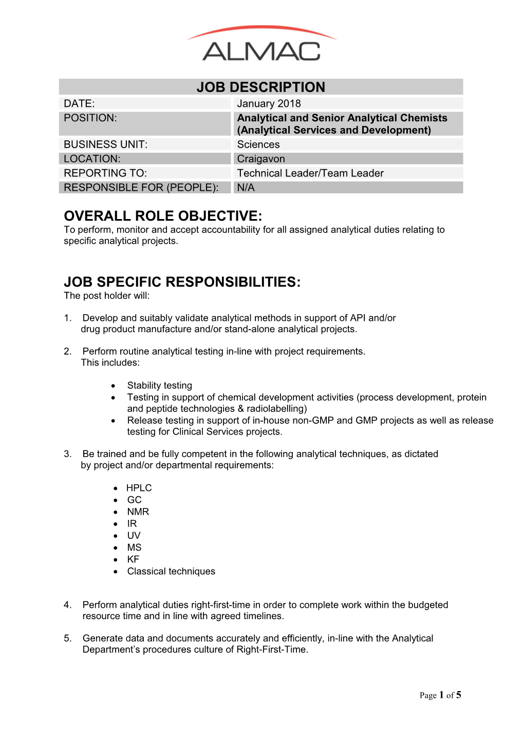 Overall Role Objective s3