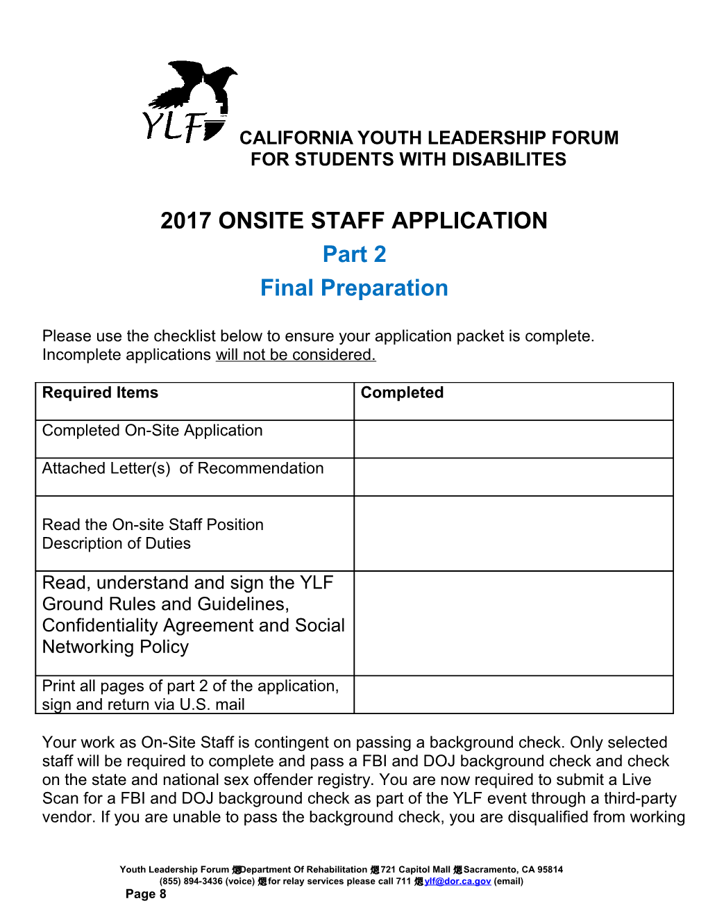 California Youth Leadership Forum
