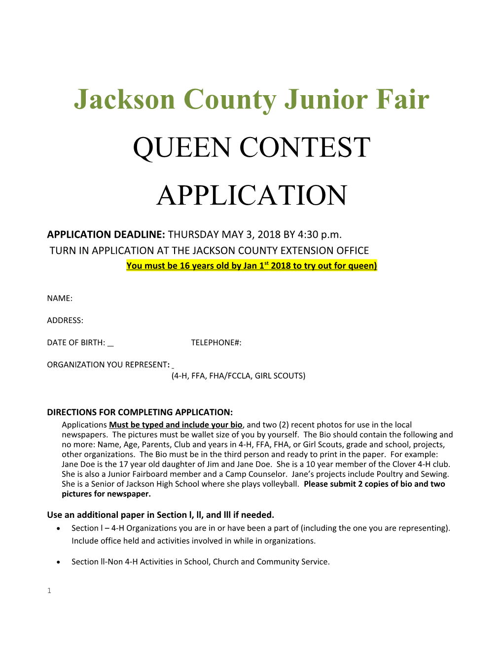Jackson County Junior Fair