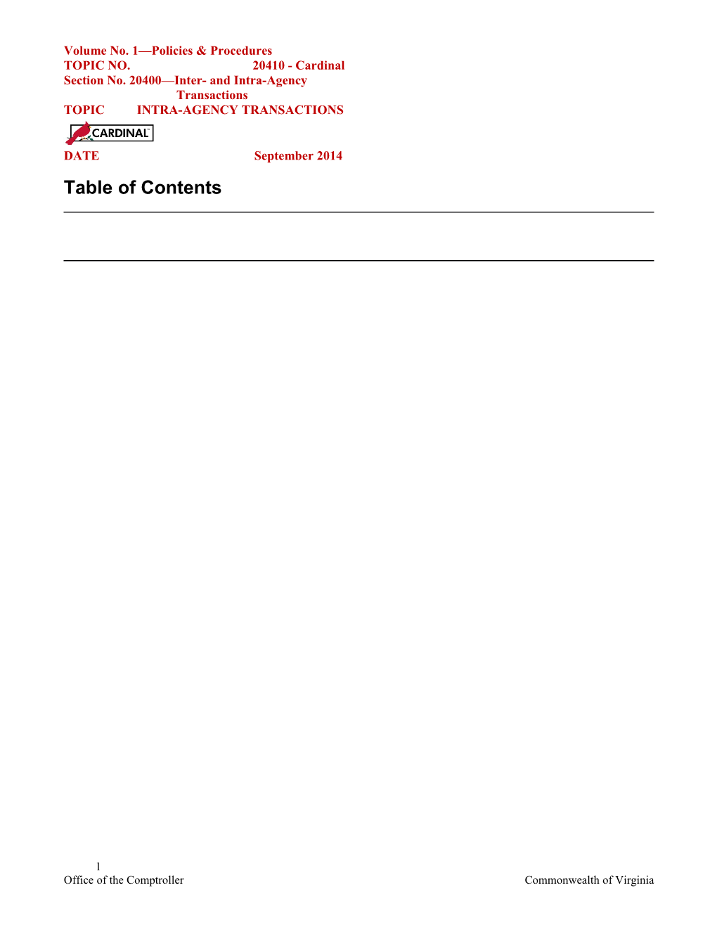 CAPP Manual - 20410 - Inter and Intra Agency Transactions, Intra-Agency Transactions