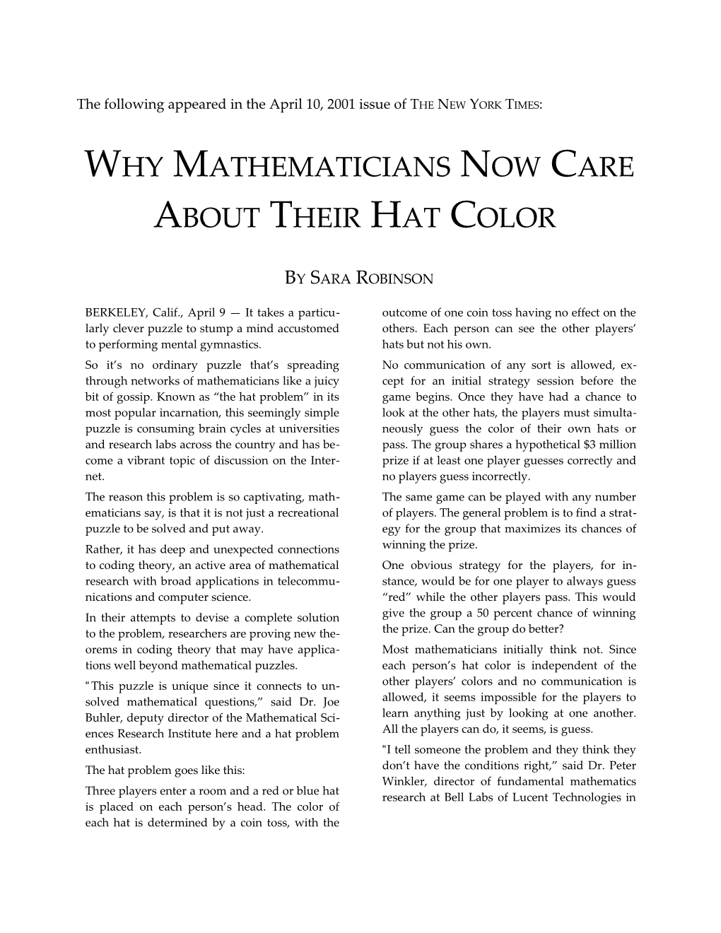 So It S No Ordinary Puzzle That S Spreading Through Networks of Mathematicians Like a Juicy