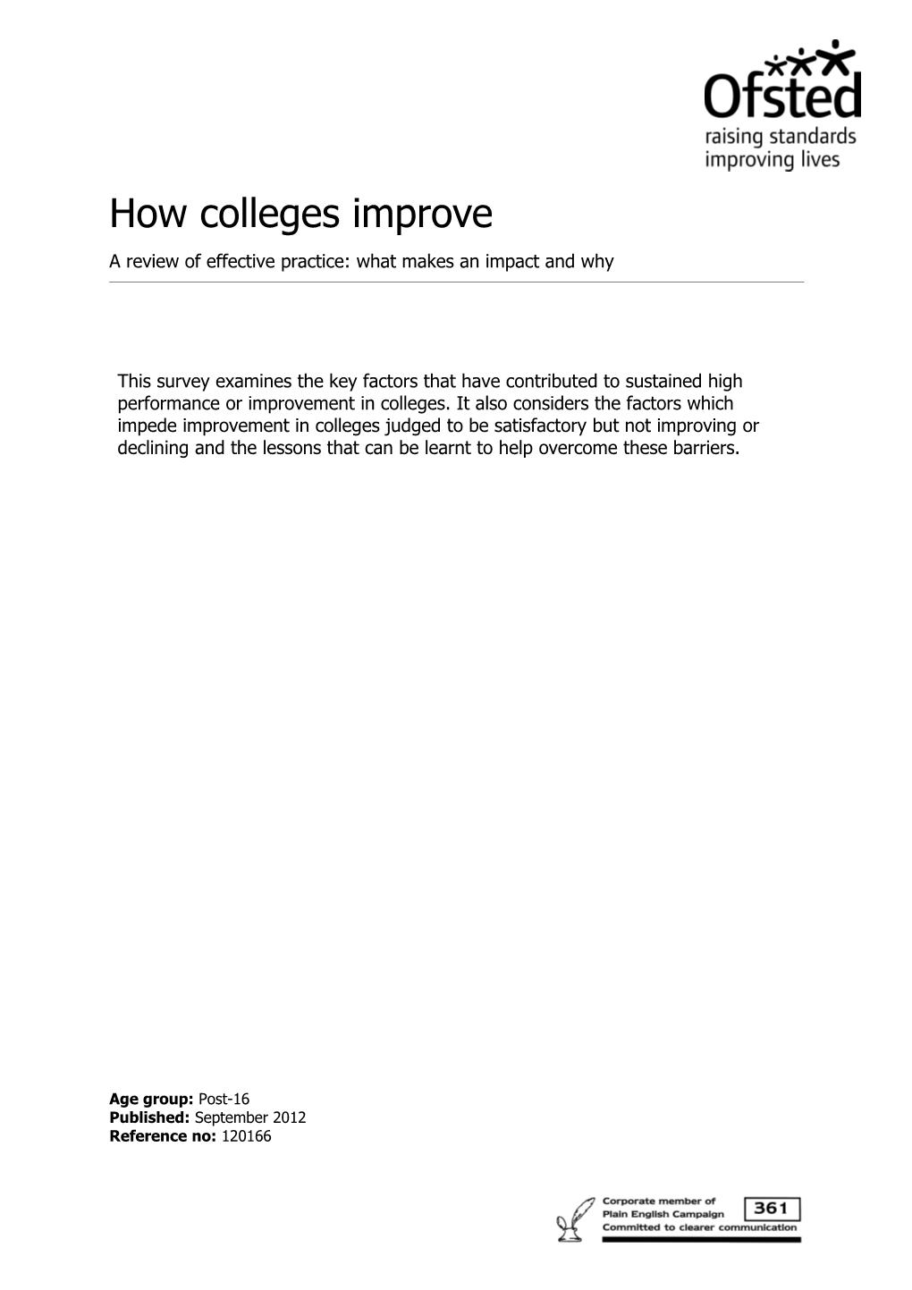 How Colleges Improve