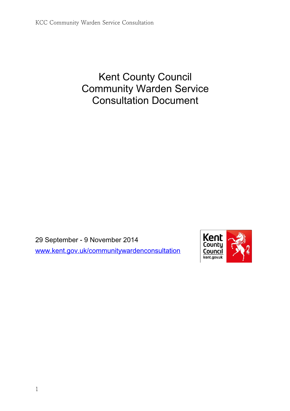 KCC Community Warden Service Consultation