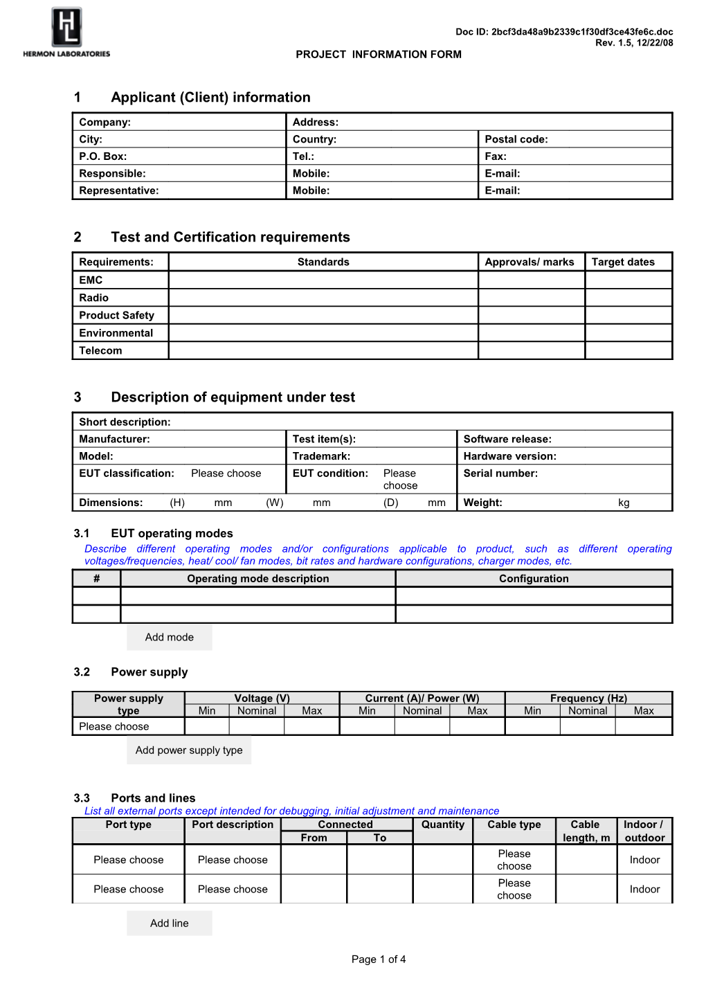 Electromagnetic Compatibility Test Report