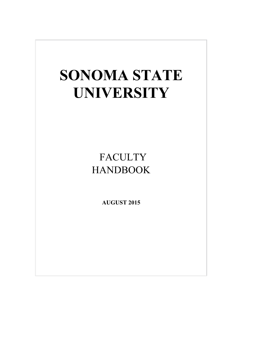 Sonoma State University