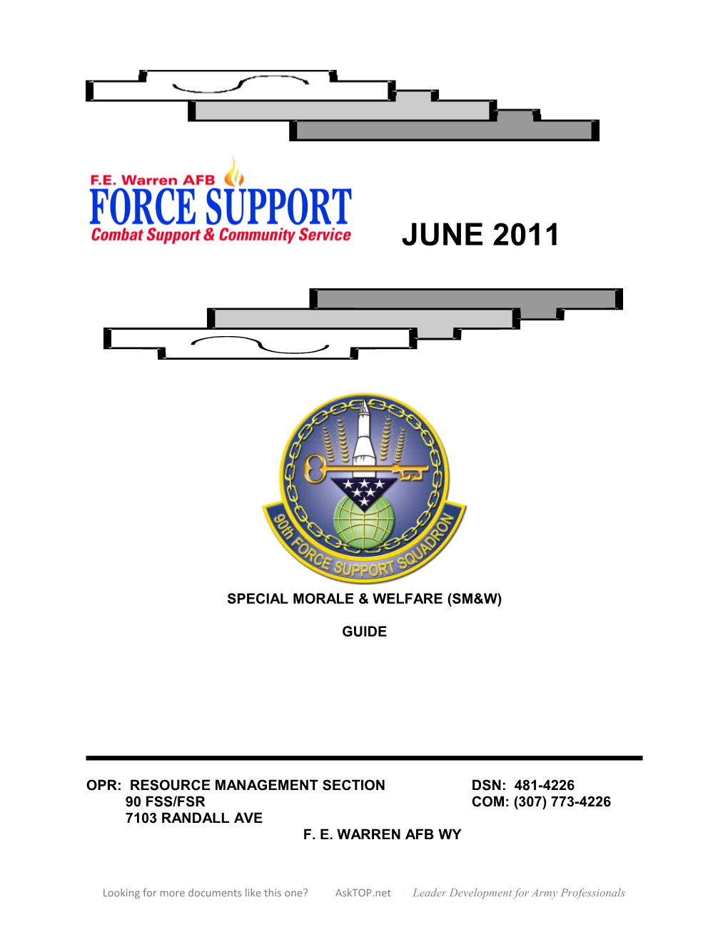 Opr: Resource Management Section Dsn: 481-4226