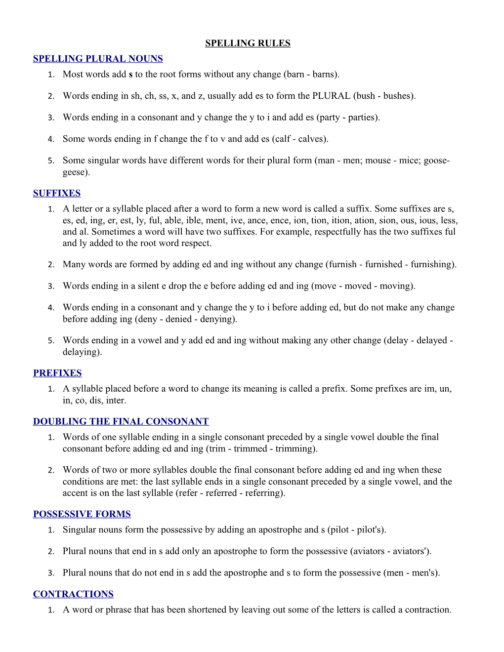 Spelling Plural Nouns