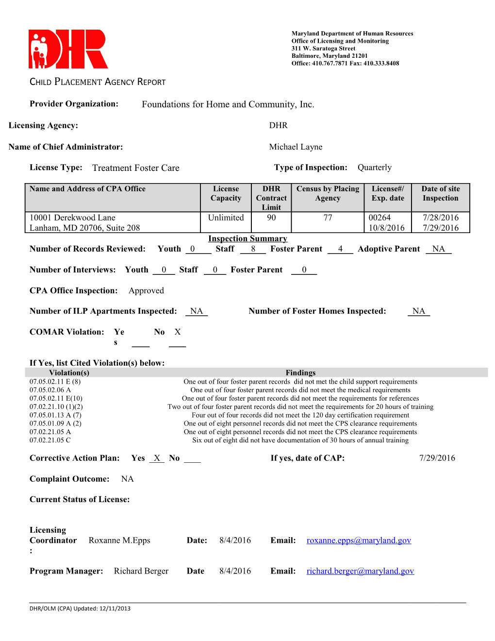 Office of Licensing and Monitoring s2