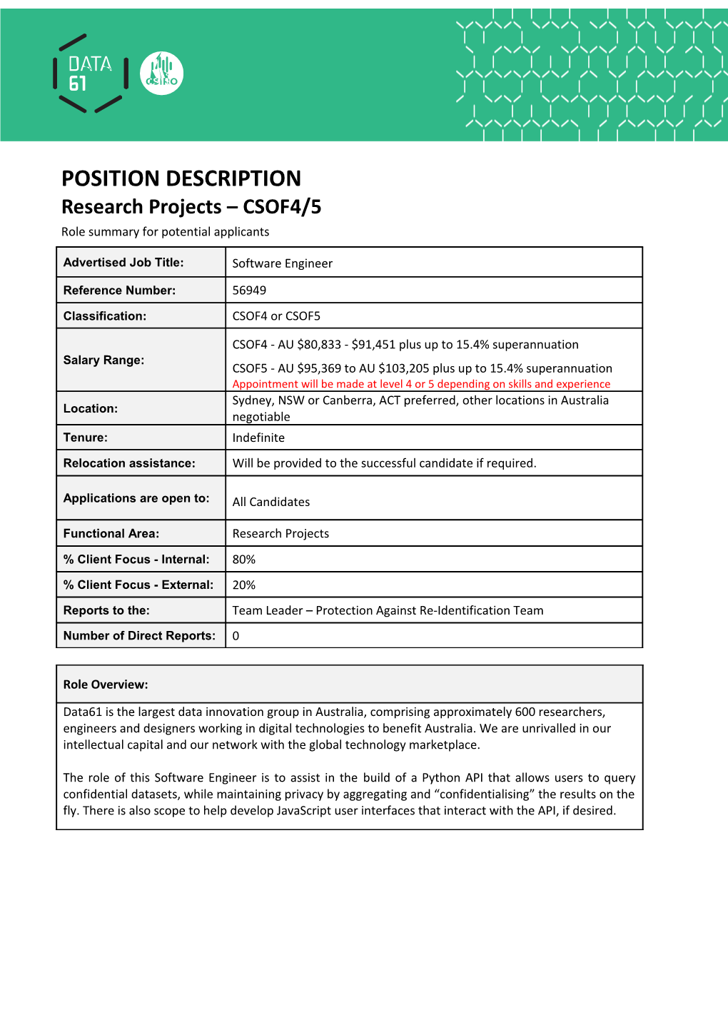 Position Details - Research Projects - CSOF5