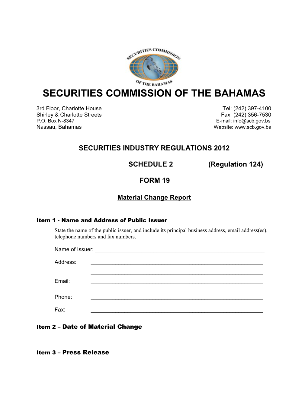 Securities Commission of the Bahamas