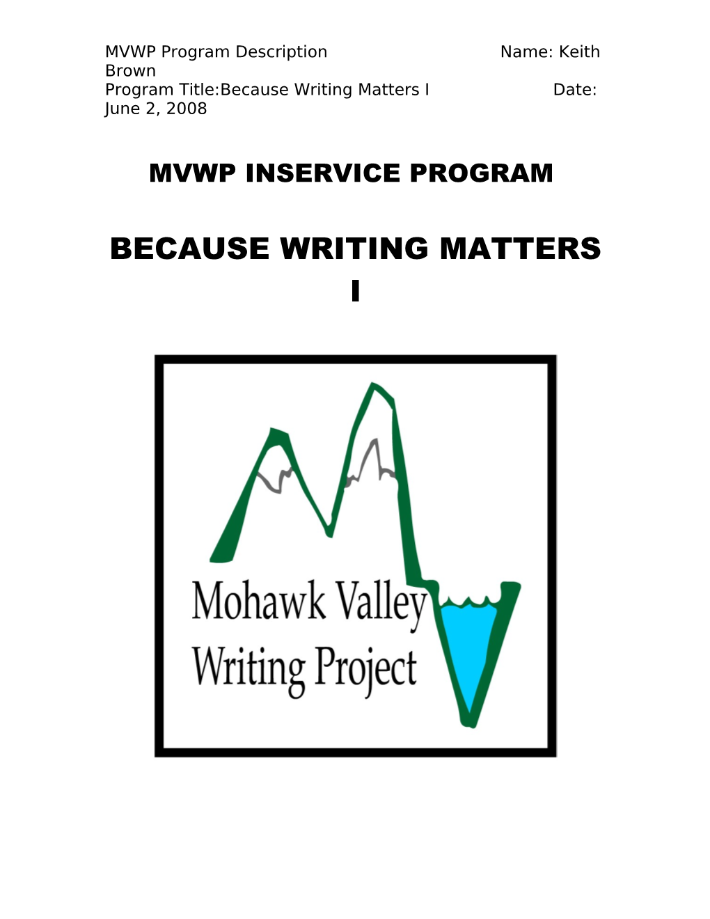 Mvwp Program Proposal s1