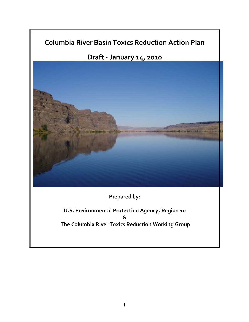 Columbia River Toxics Reduction Working Group: Workplan Development