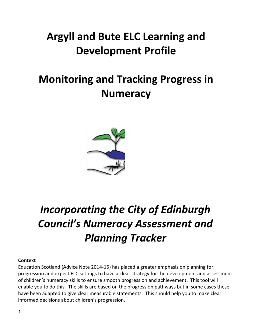 Argyll and Bute ELC Learning and Development Profile