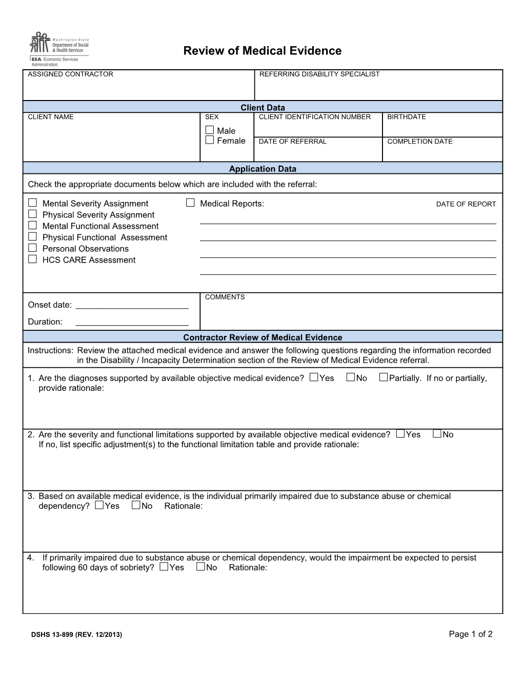 DSHS 13-899 (REV. 12/2013) Page 2 of 2