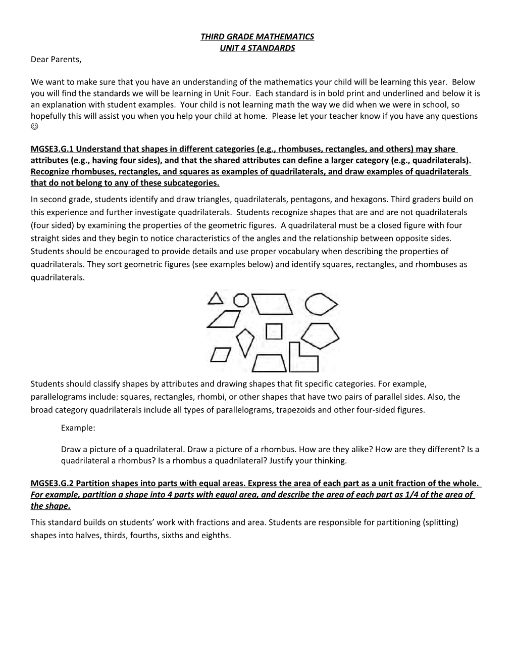 Third Grade Mathematics s1