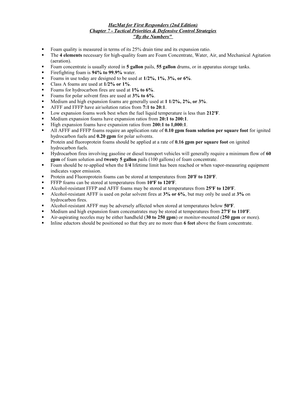 Hazmat for 1St Responders (2Nd Edition)-Chapter 7 Numbers