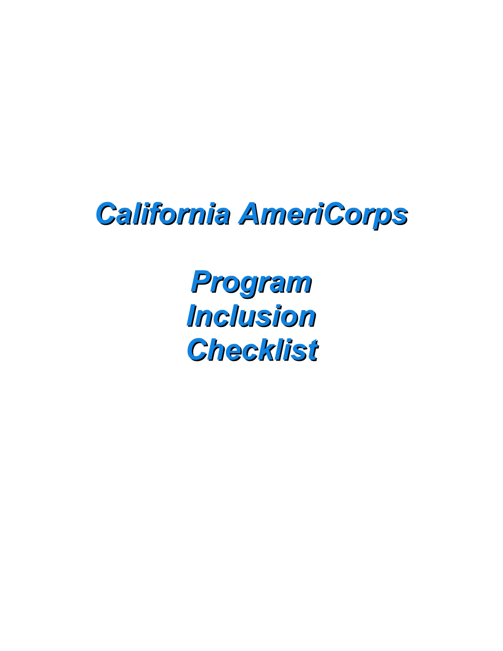 California Americorps