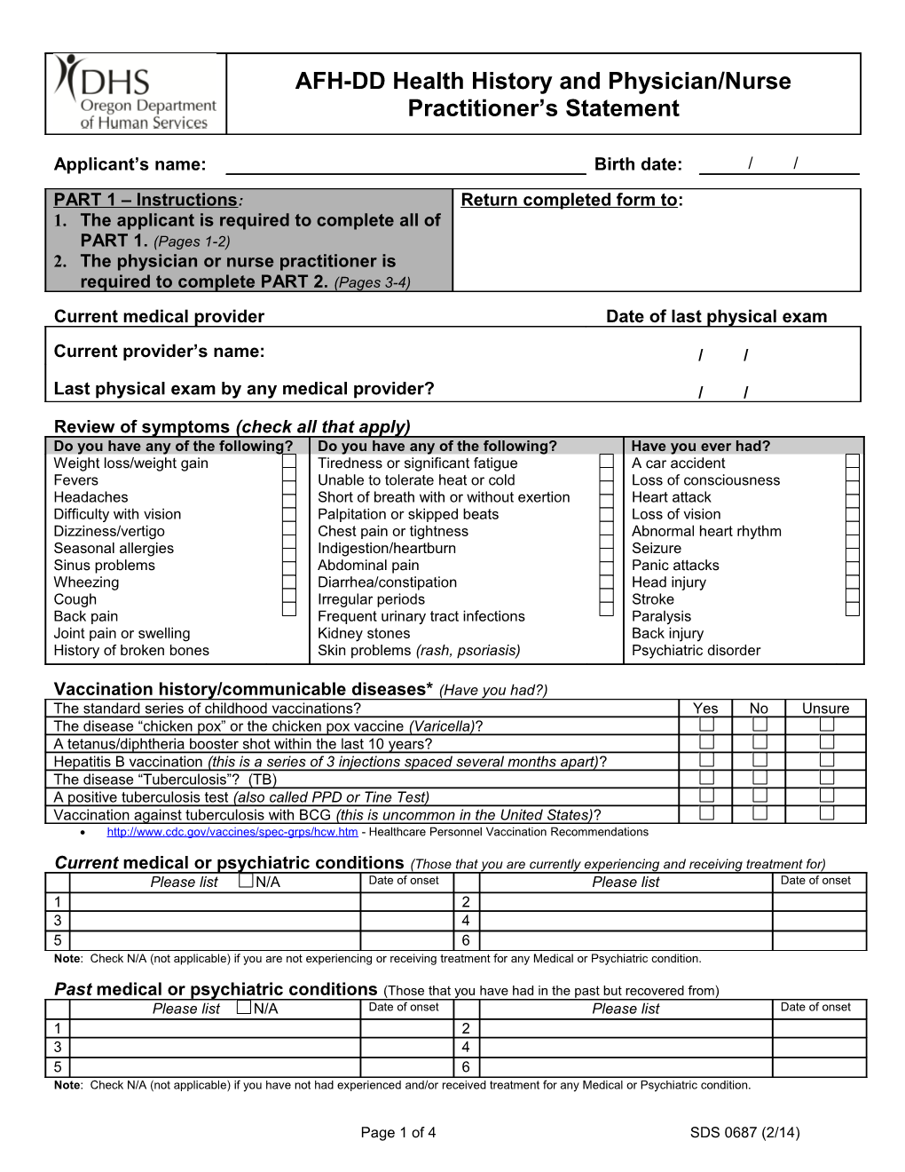 Current Medical Provider Date of Last Physical Exam