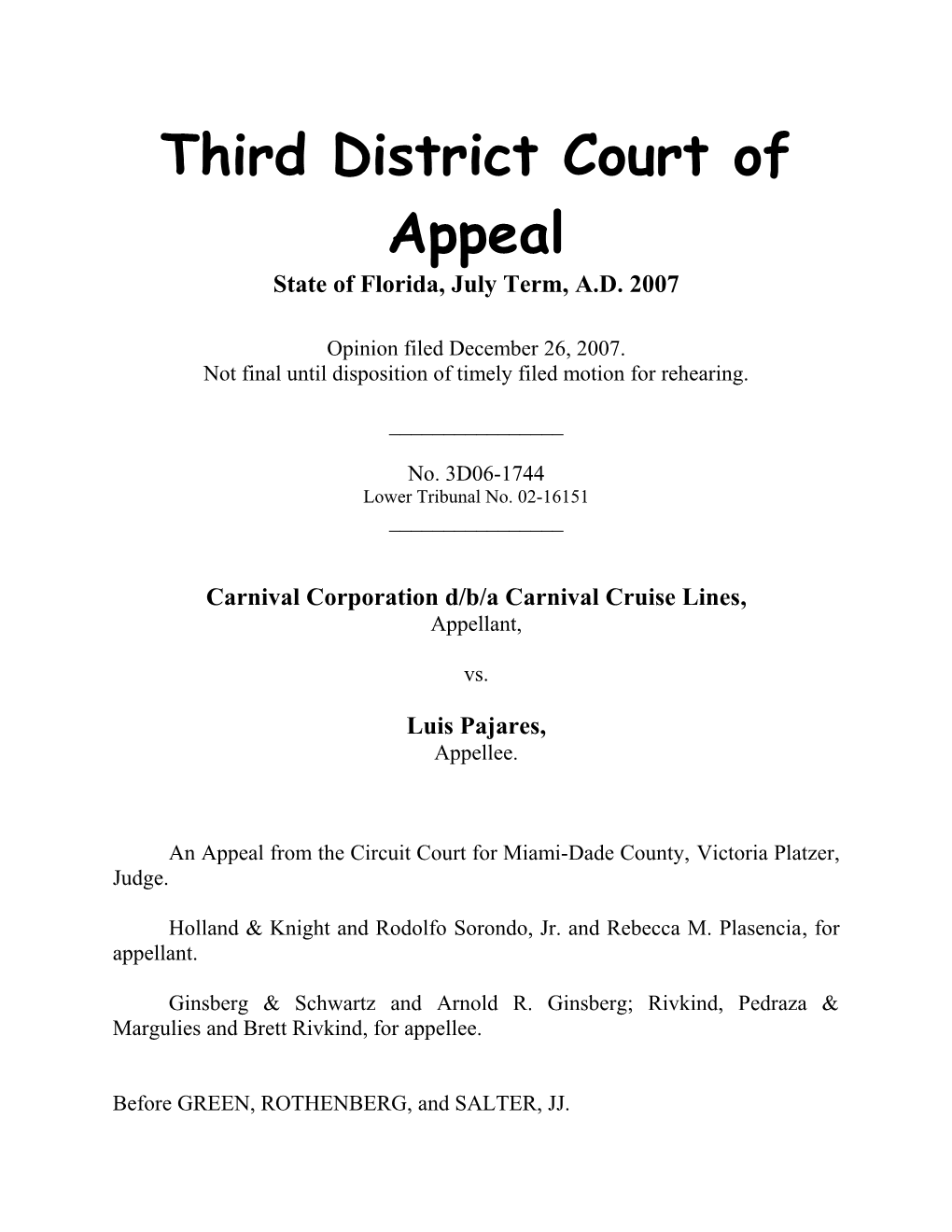 Third District Court of Appeal s1