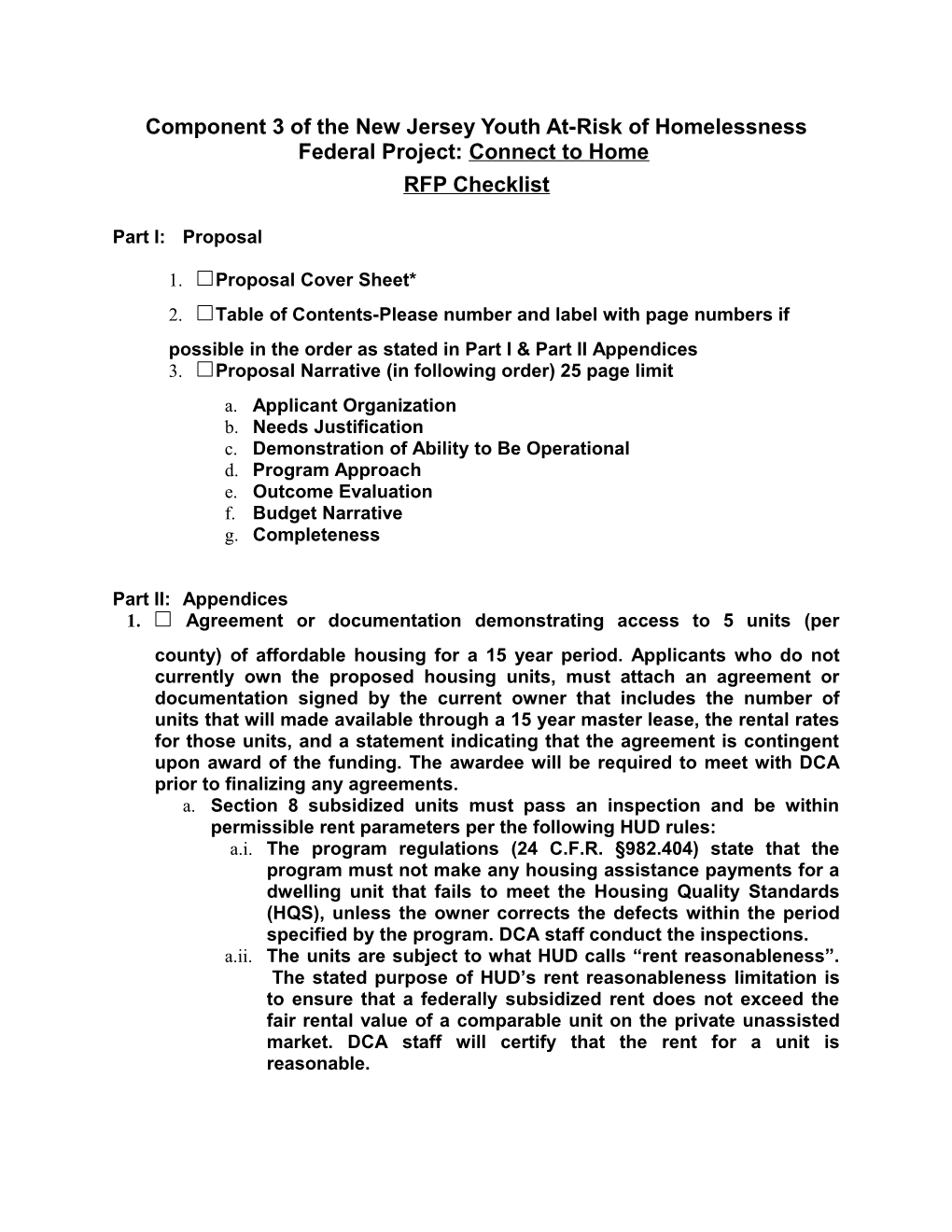 Component 3 of the New Jersey Youth At-Risk of Homelessness Federal Project: Connect to Home