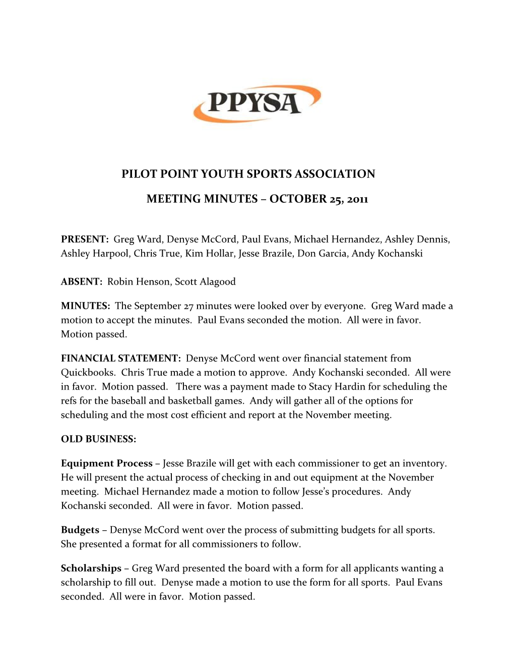 Pilot Point Youth Sports Association