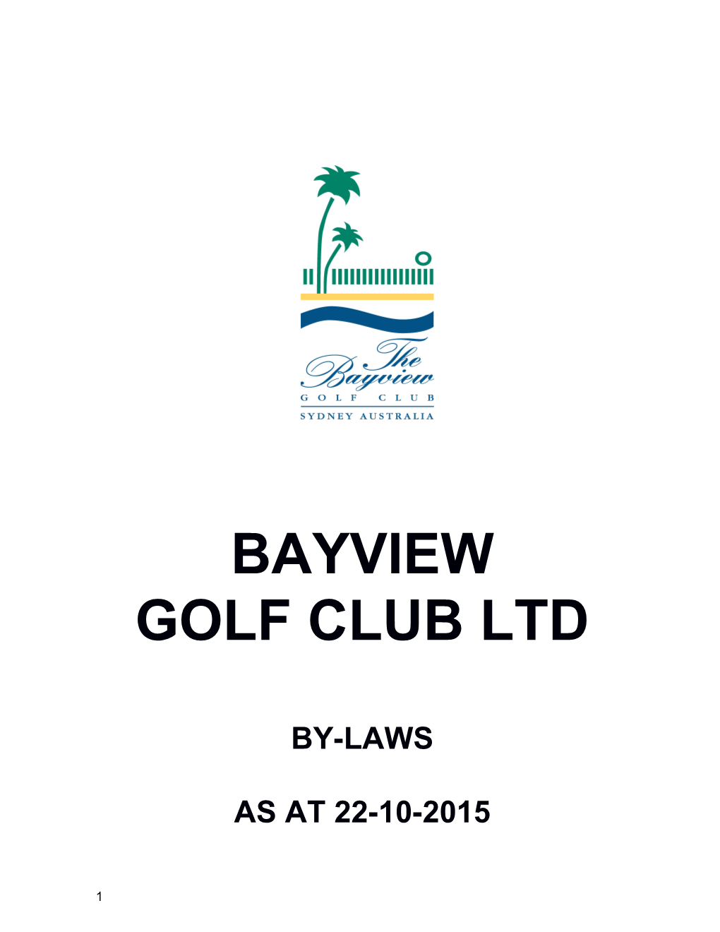 By-Laws of Bayview Golf Club