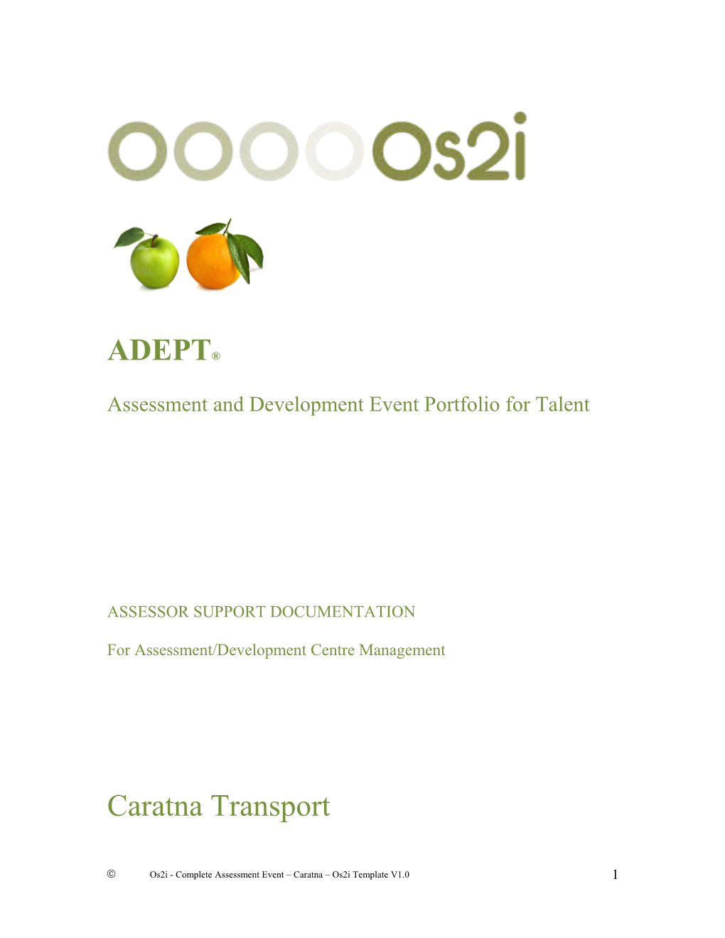 Assessment and Development Event Portfolio for Talent