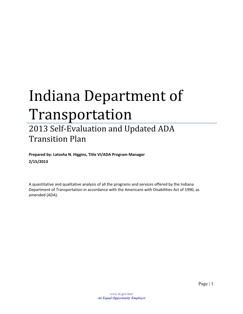 Indiana Department of Transportation