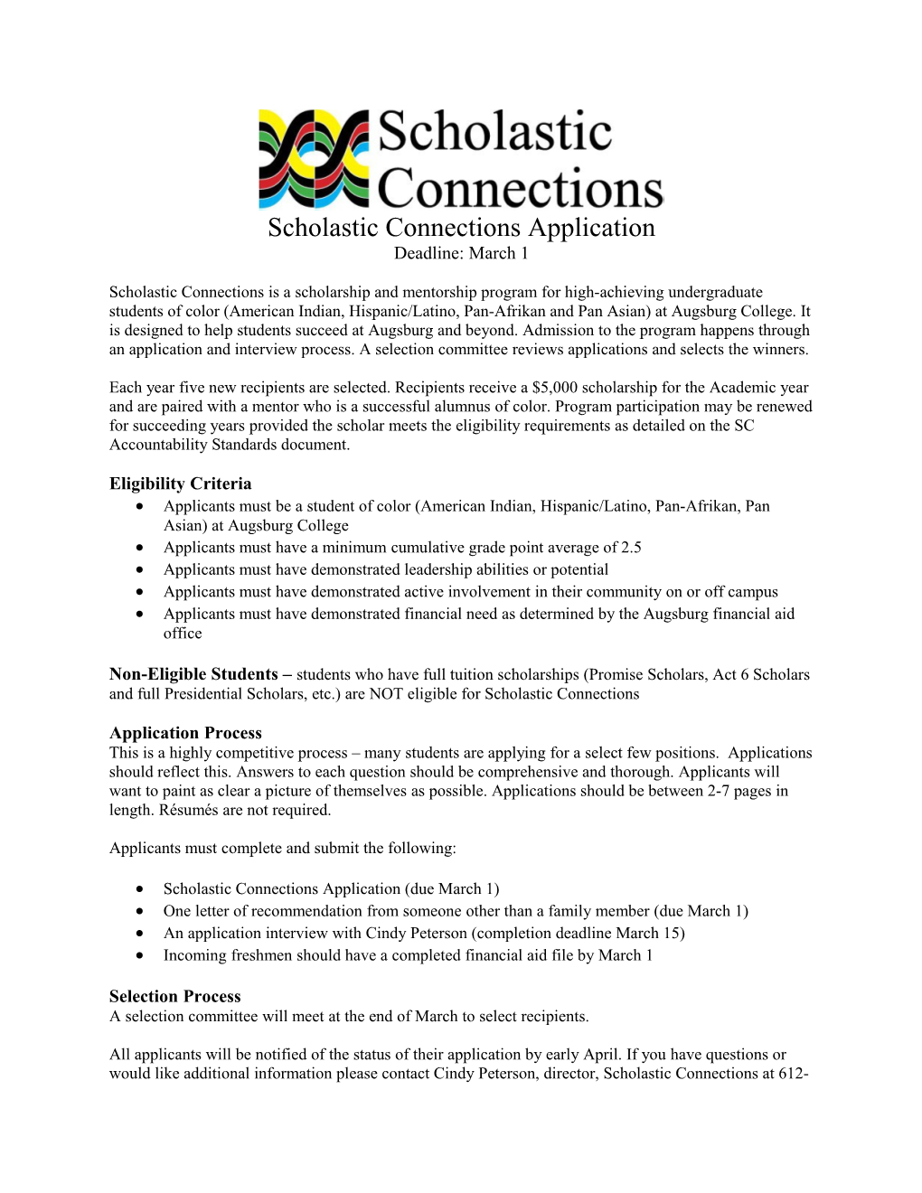 Scholastic Connections Application