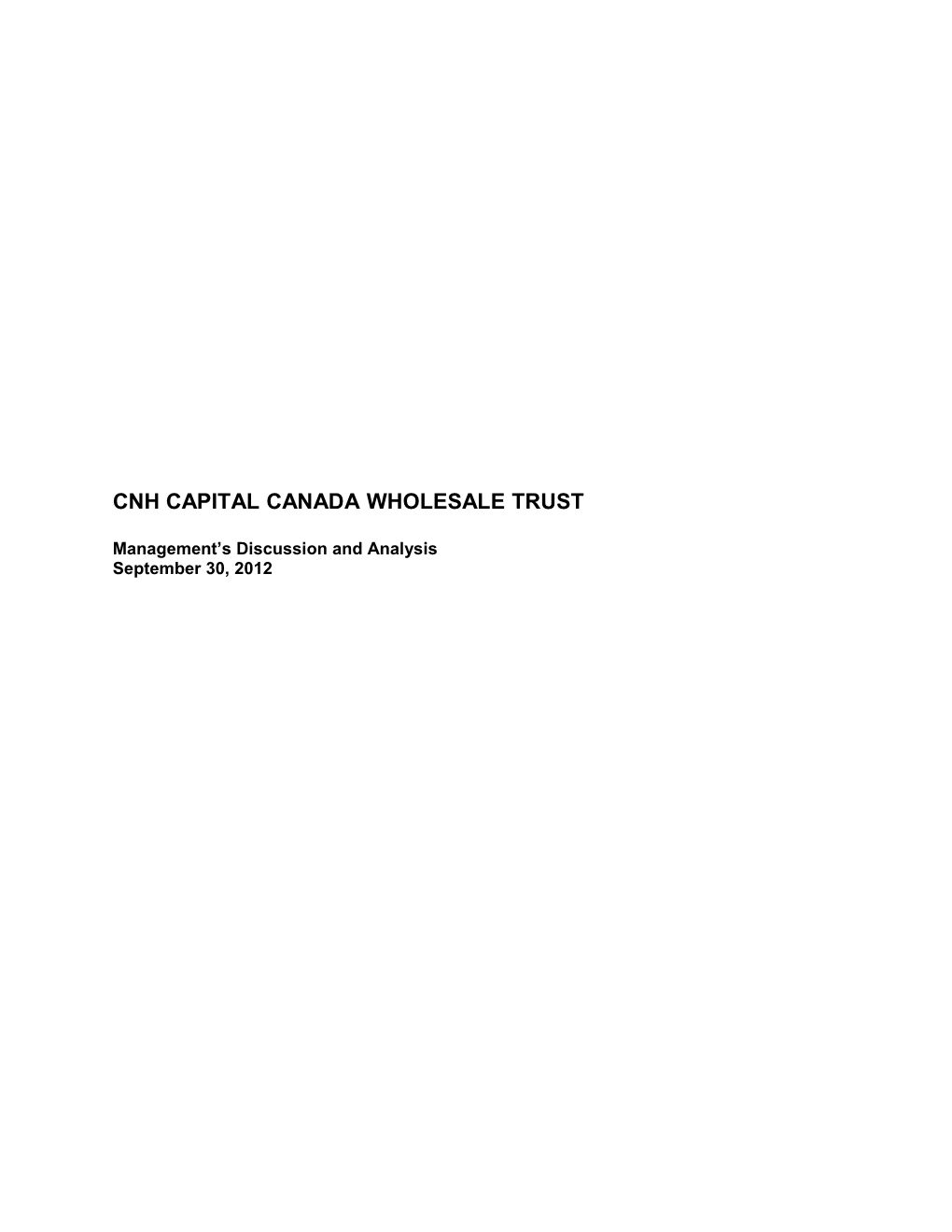 Cnh Capital Canada Wholesale Trust