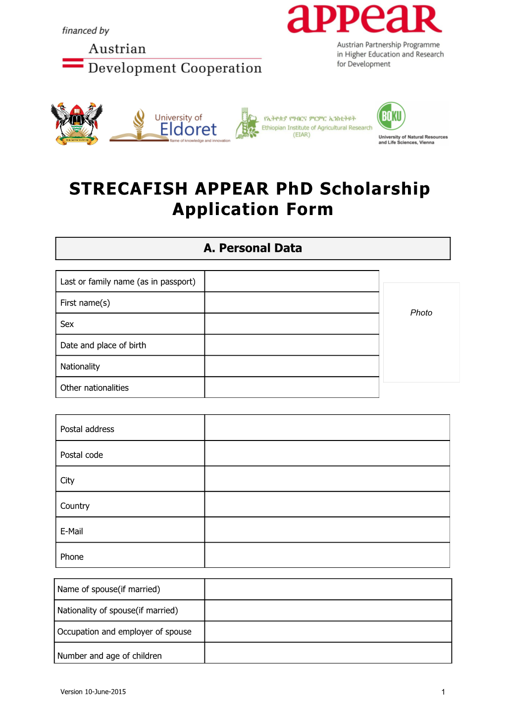 STRECAFISH APPEAR Phd Scholarship