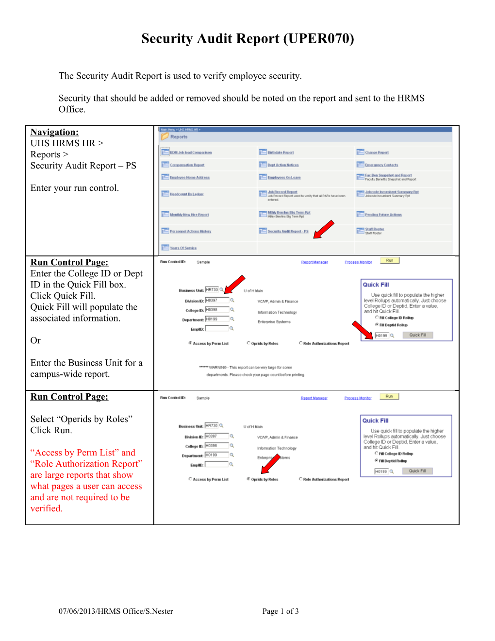 Security Audit Report (UPER070)