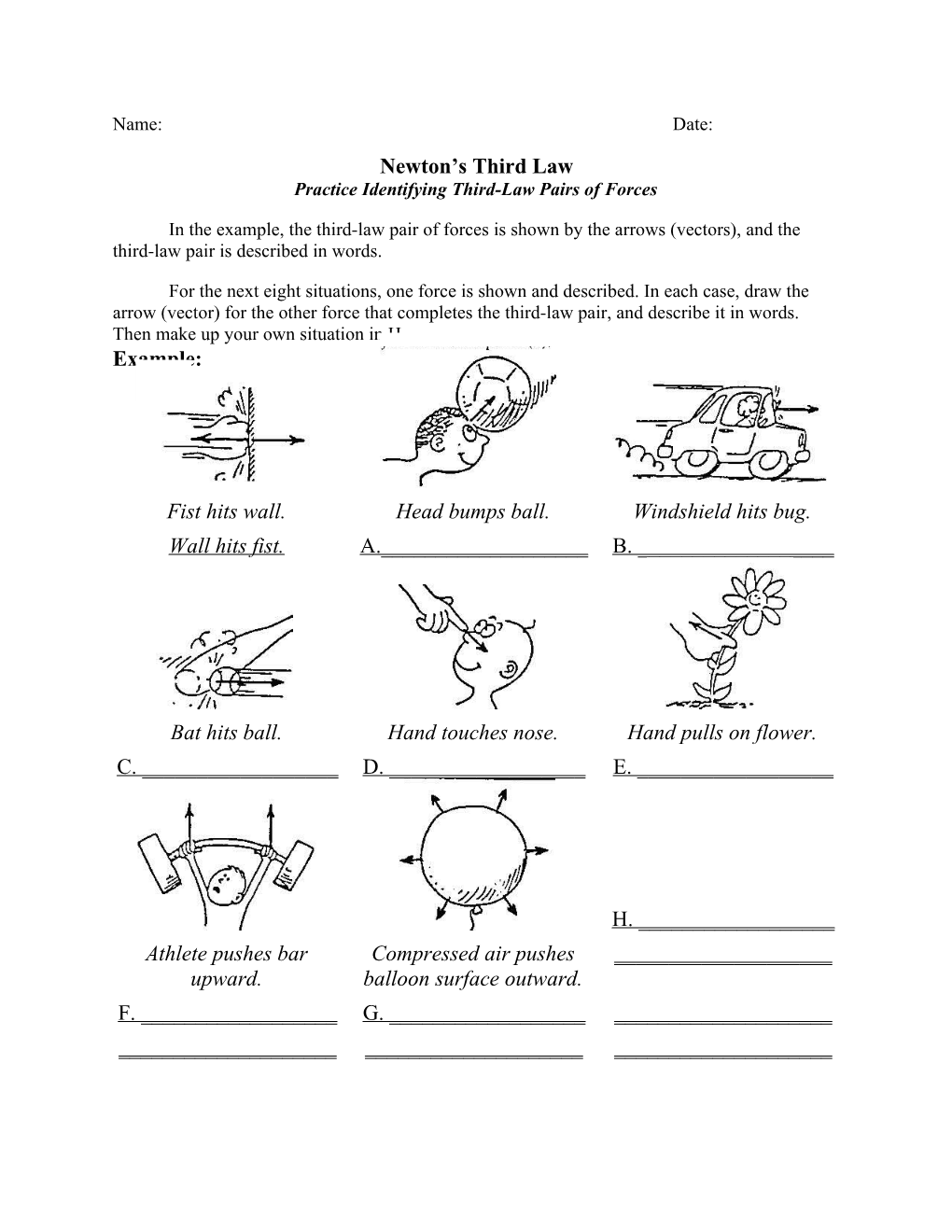 Practice Identifying Third-Law Pairs of Forces