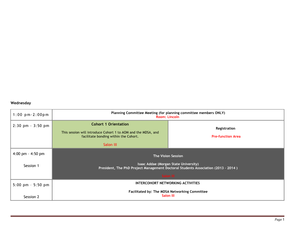 2010 MDSA Conference Agenda