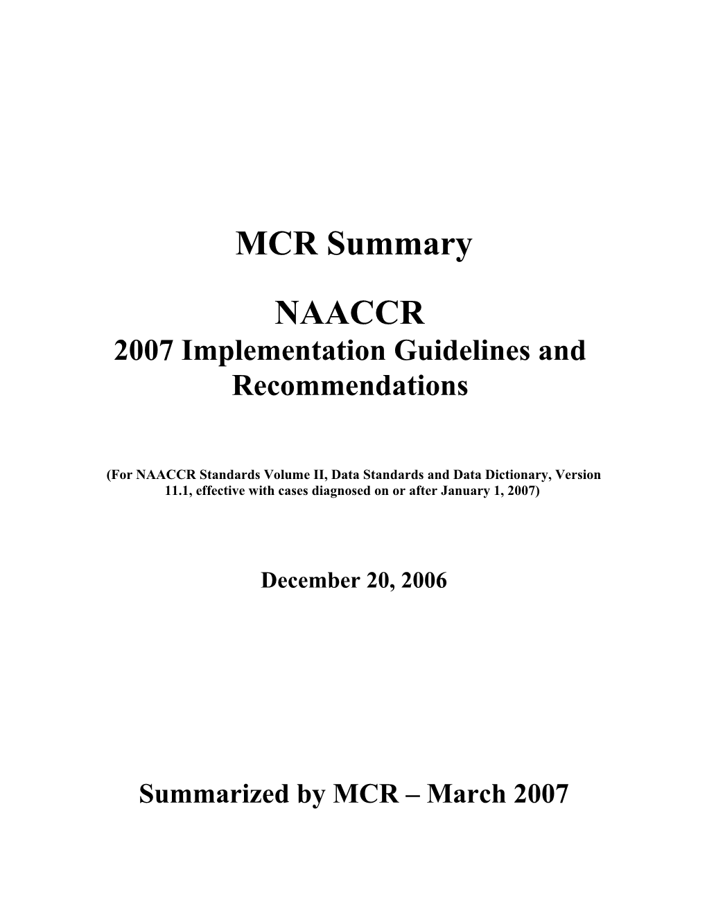 2007 Implementation Guidelines 12-22-06 FINAL