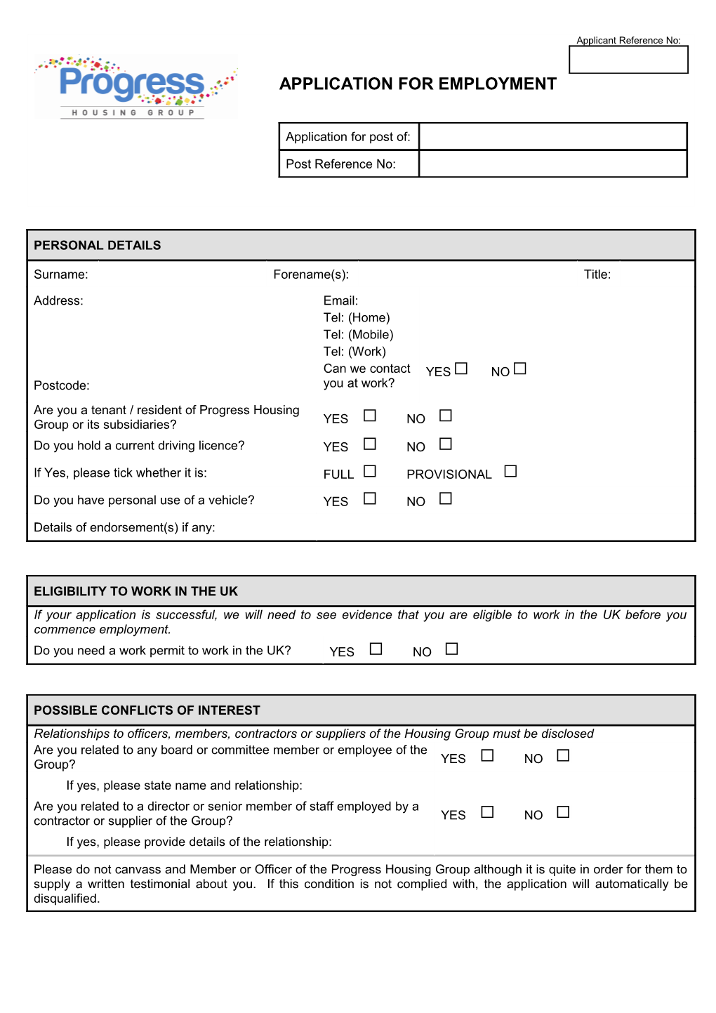 In Accordance with the Data Protection Act 1998 by Signing This Application Form You Give