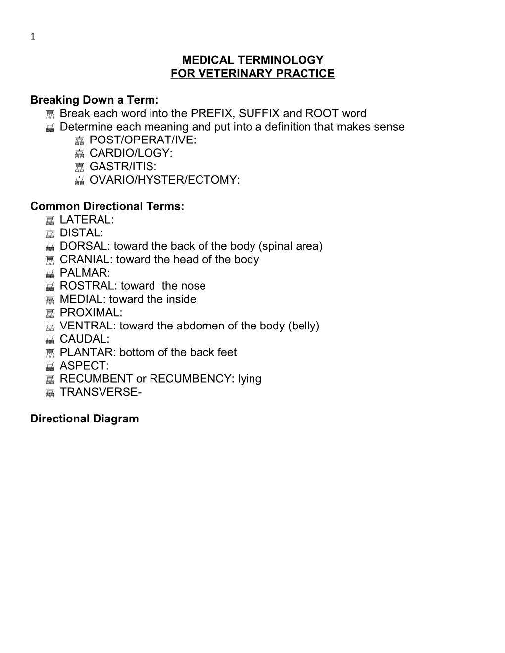 Medical Terminology s1