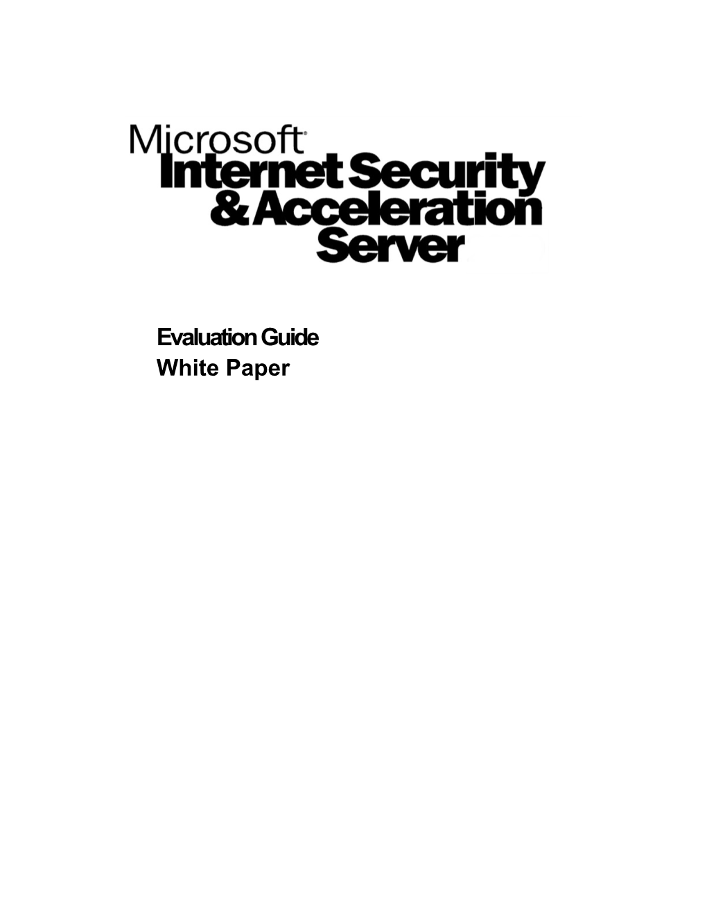 ISA Server Evaluation Guide