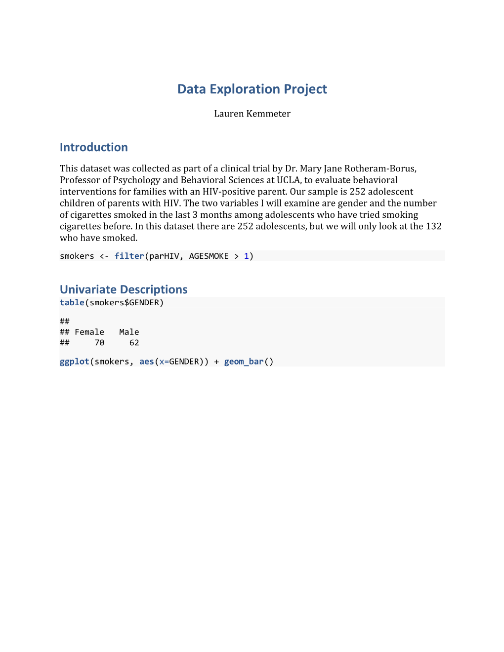 Data Exploration Project