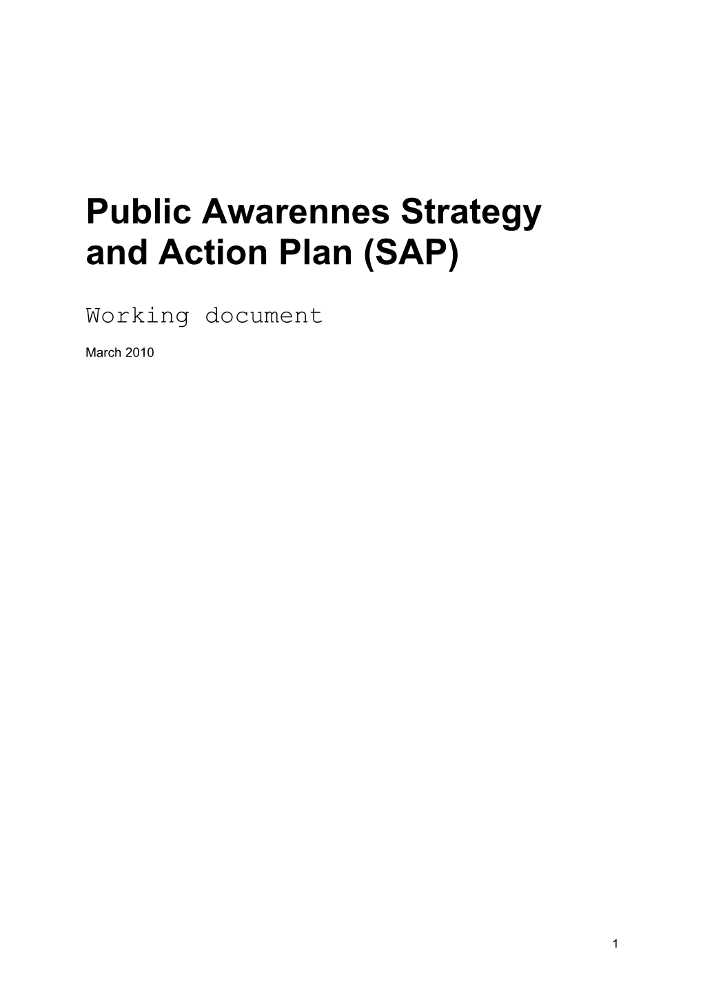 Public Awarennes Strategy