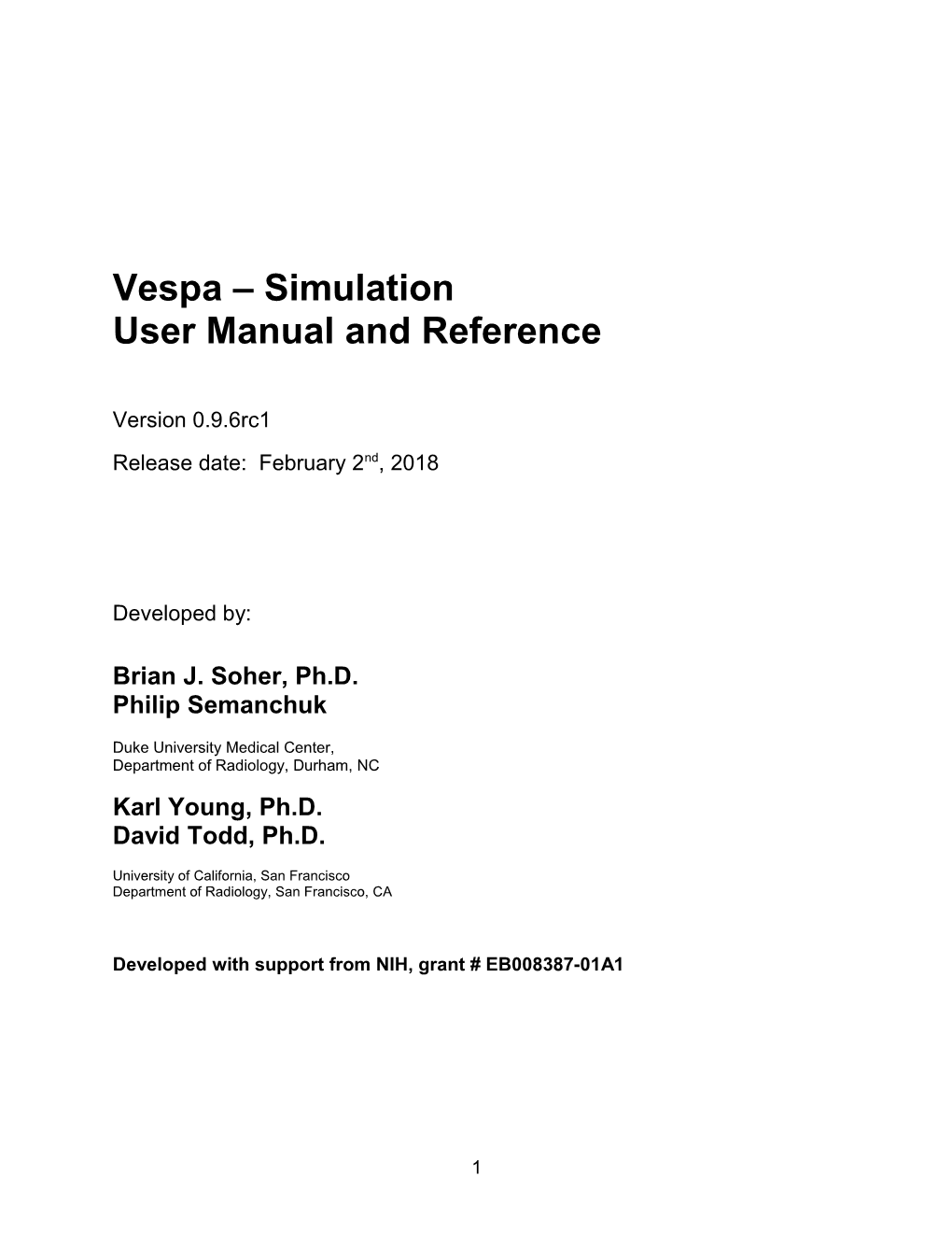 Vespa-Simulation User Manual